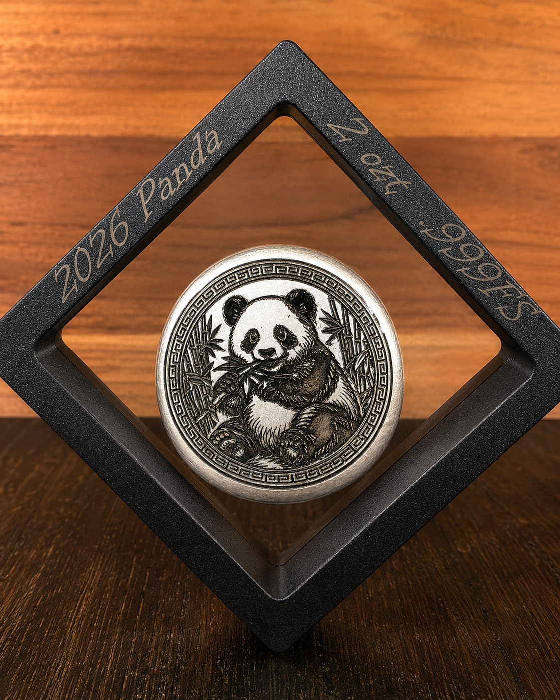 2026 Panda Silver Round | 2 ozt .999 Fine Silver | Hand Poured