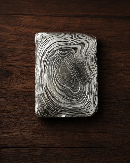 Dragon Ripple Silver Bar | 2 ozt AVG .999 Fine Silver | Hand Poured