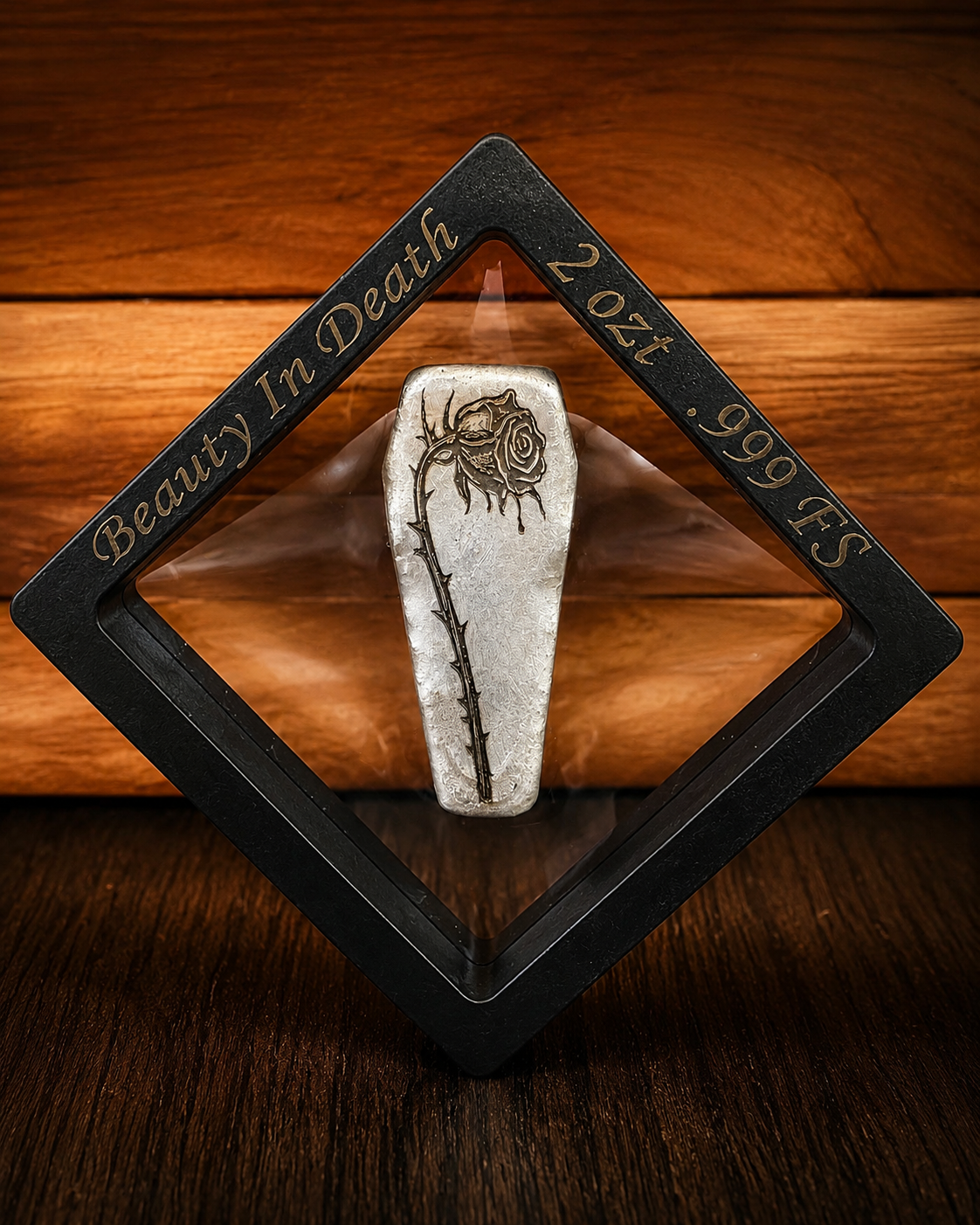 Beauty In Death Coffin Silver Bar | 2 ozt .999 Fine Silver | Hand Poured
