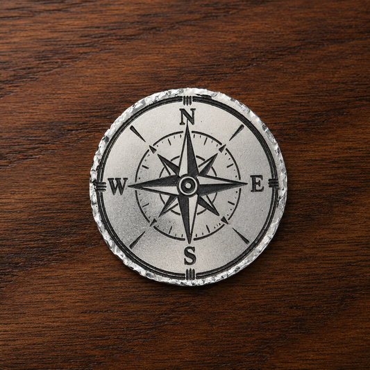 FTB Wayfinder – 1 OZT .999 Fine Silver Compass Round