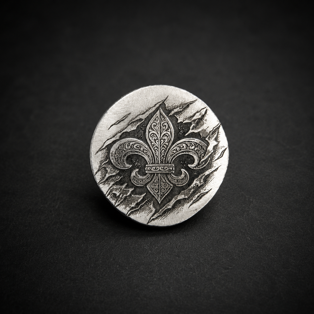 Fleur-de-Lis Silver Round | 1 ozt .999 Fine Silver | Hand Poured