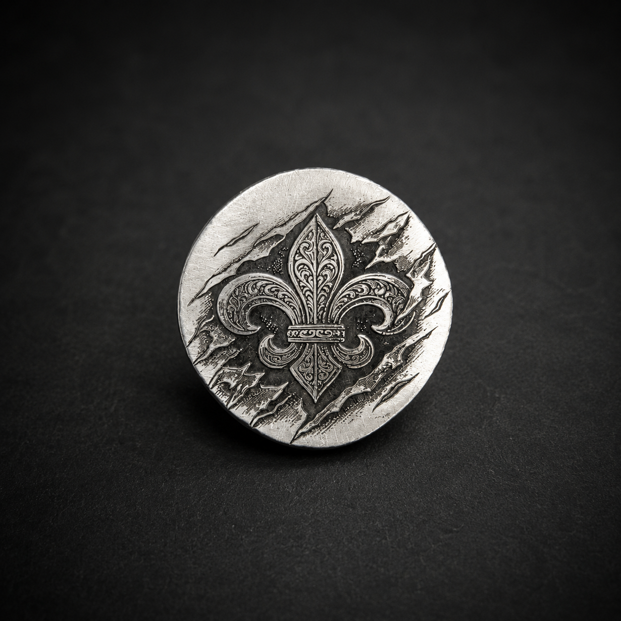 Fleur-de-Lis Silver Round | 1 ozt .999 Fine Silver | Hand Poured