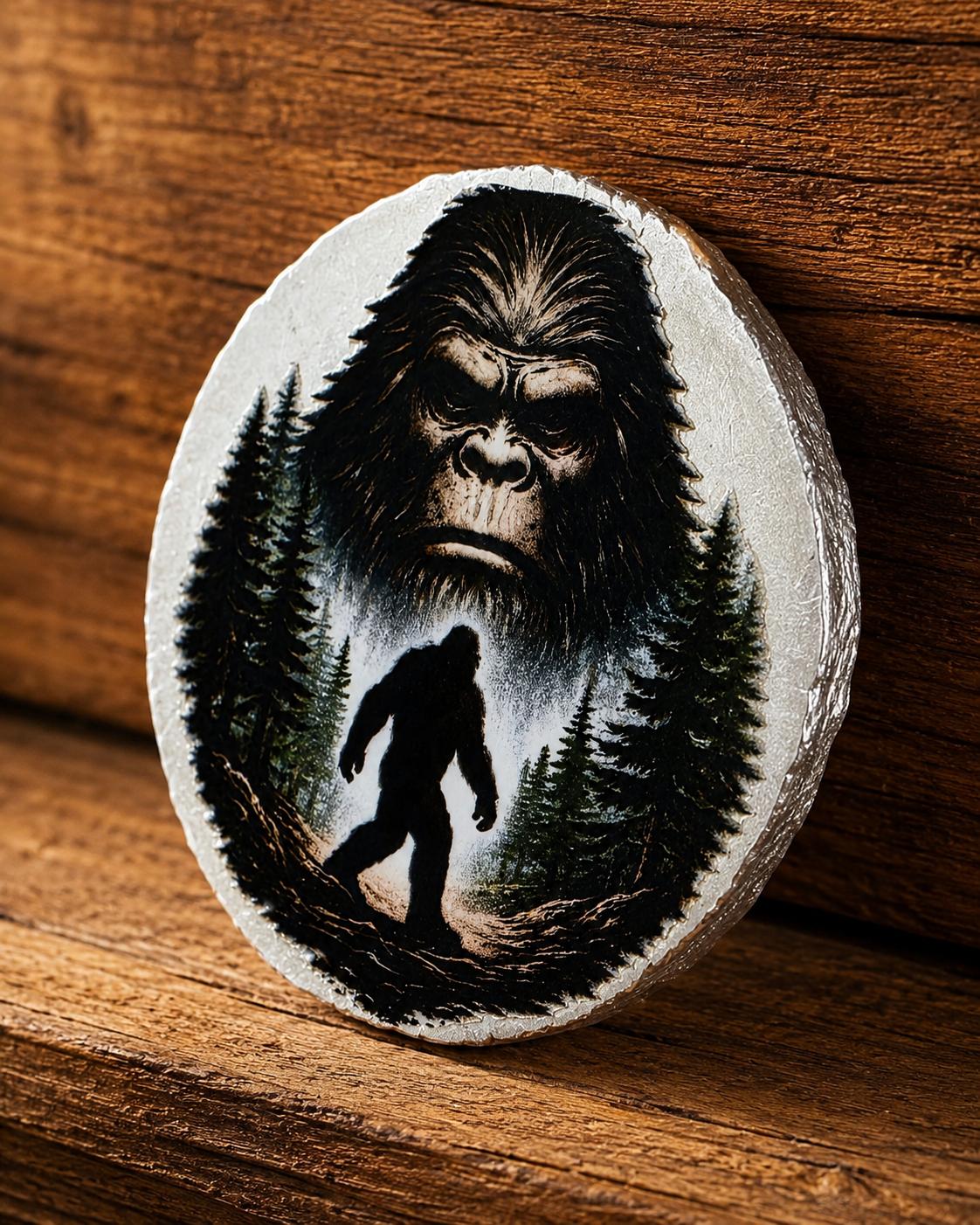 Colorized Bigfoot 1 ozt .999 Fine Silver Round