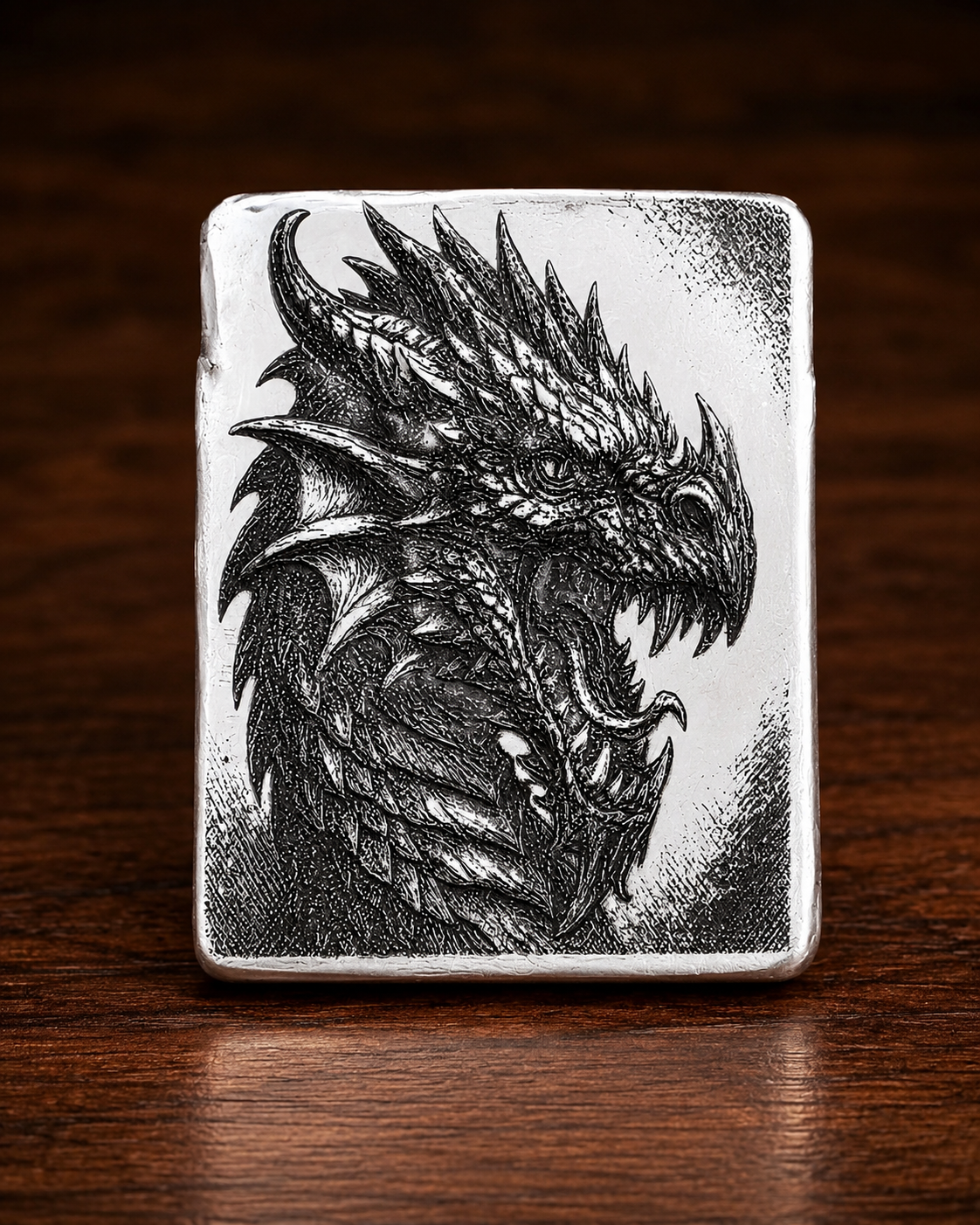 Dragon Ripple Silver Bar | 2 ozt AVG .999 Fine Silver | Hand Poured