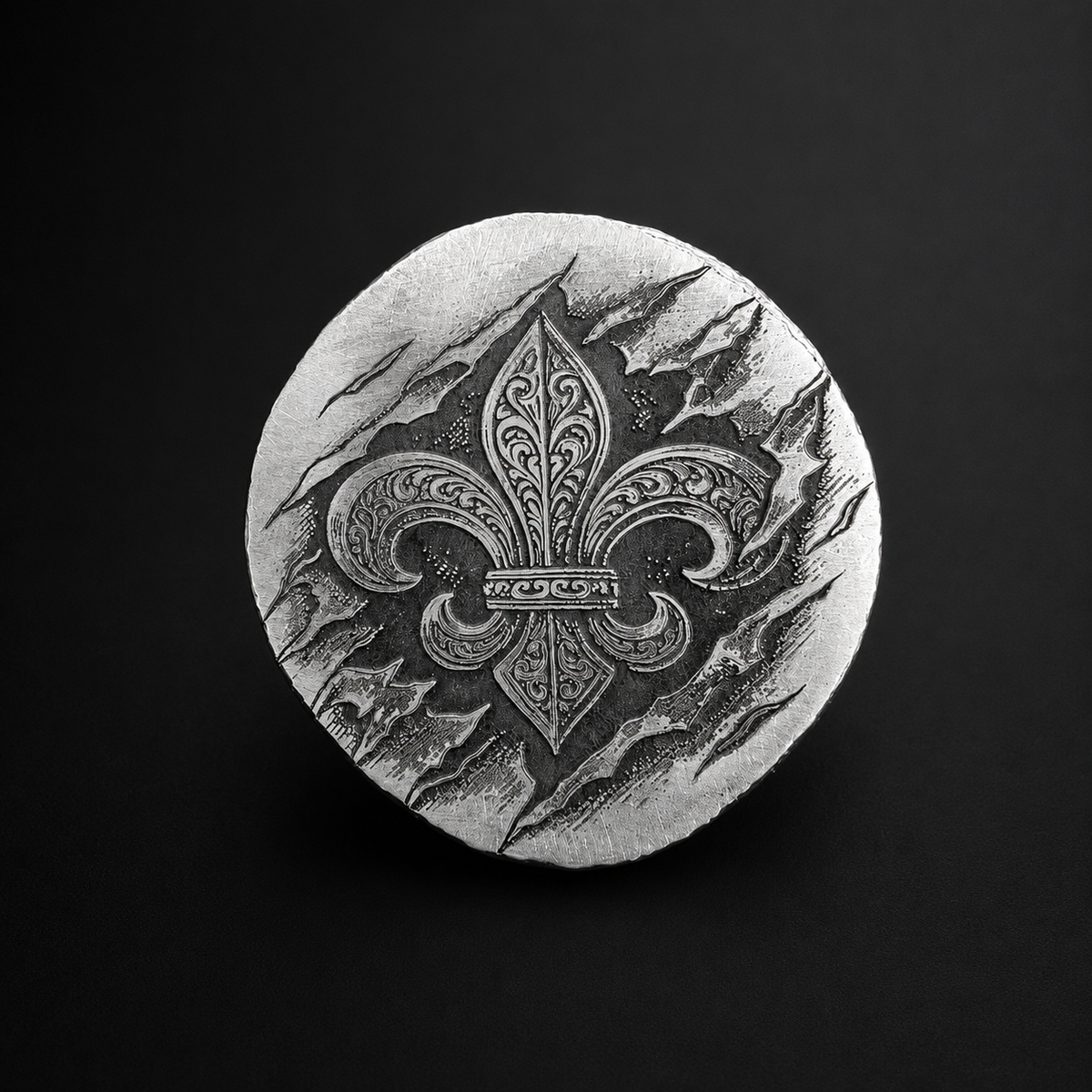 Fleur-de-Lis Silver Round | 1 ozt .999 Fine Silver | Hand Poured