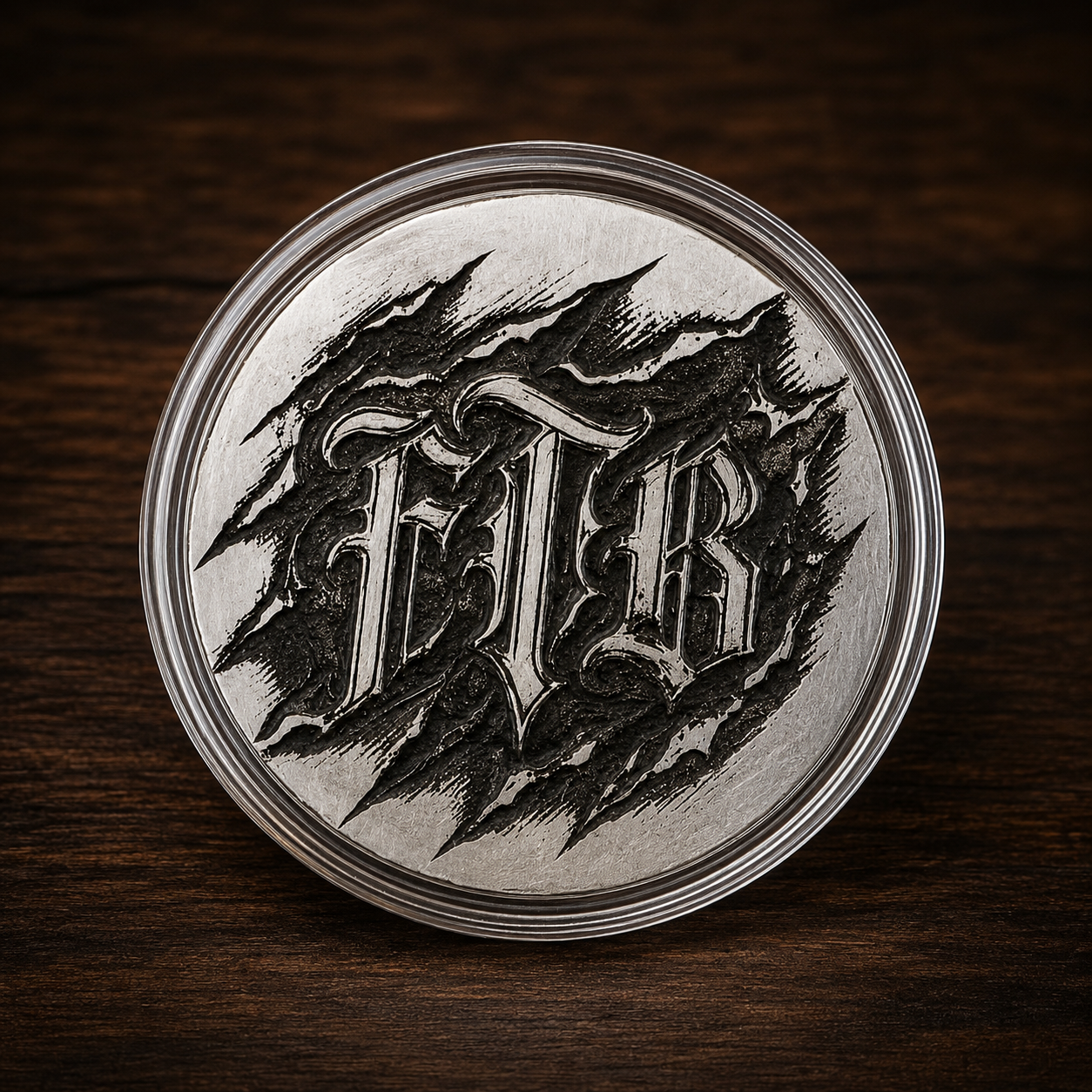 FTB UV Glow Silver Round | 2 ozt .999 Fine Silver | Hand Poured