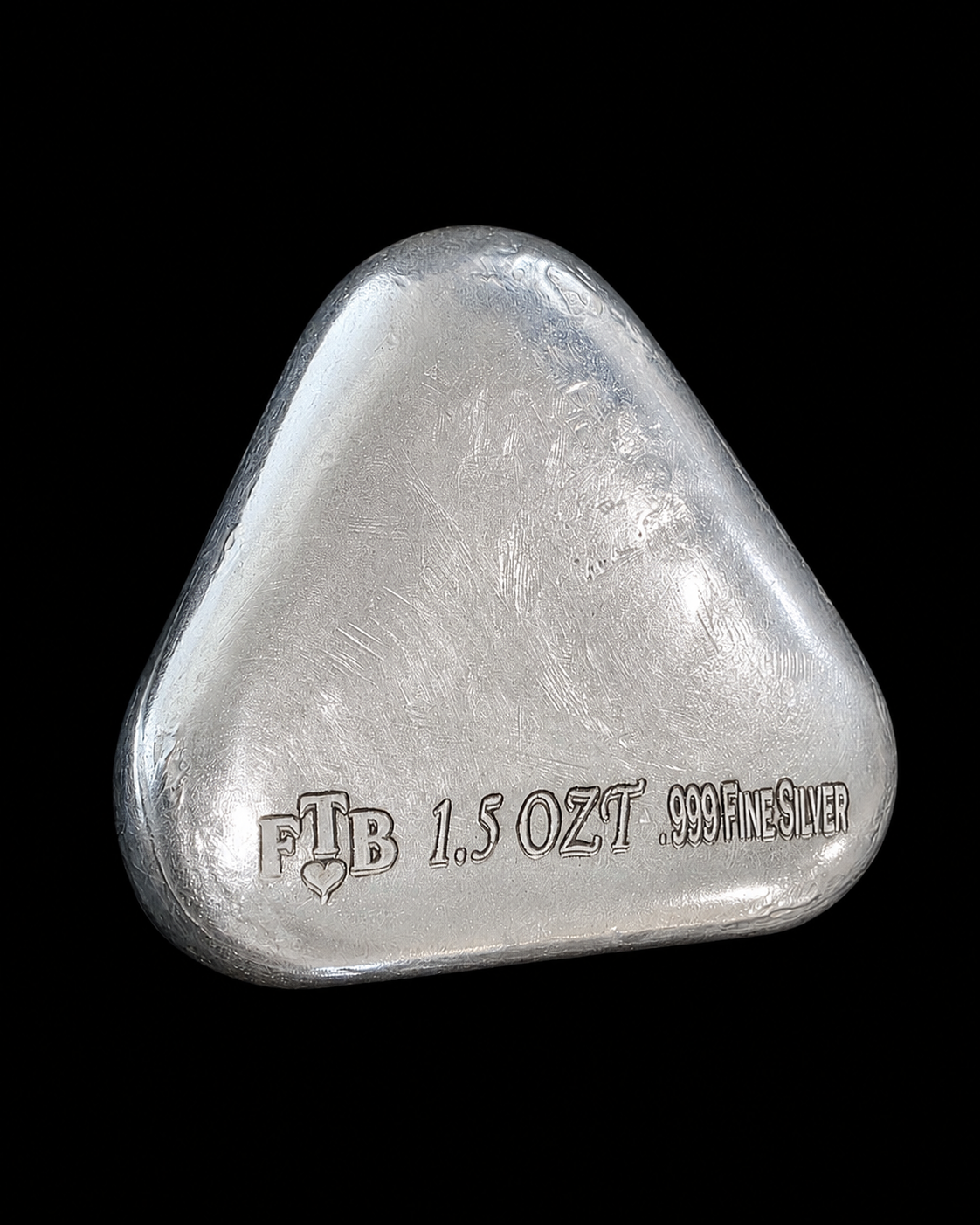 Celtic Triquetra 1.5 Troy Oz .999 Fine Silver Hand-Poured Triangle