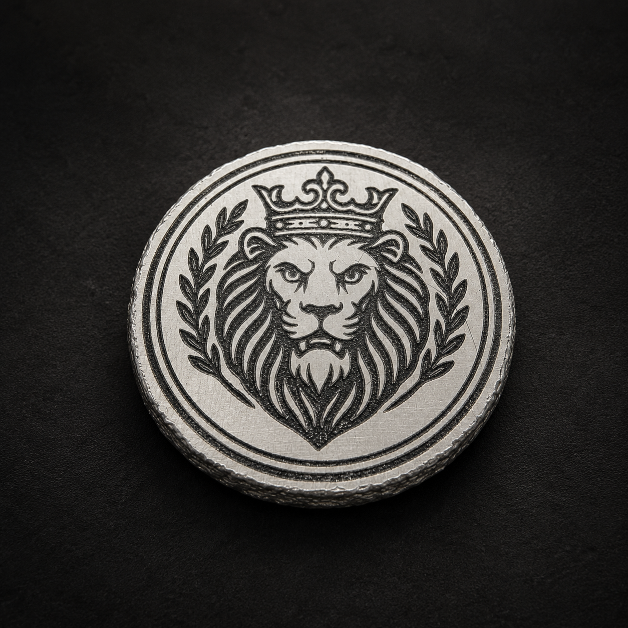 King of the Jungle 1 ozt Hand-Poured .999 Fine Silver Round