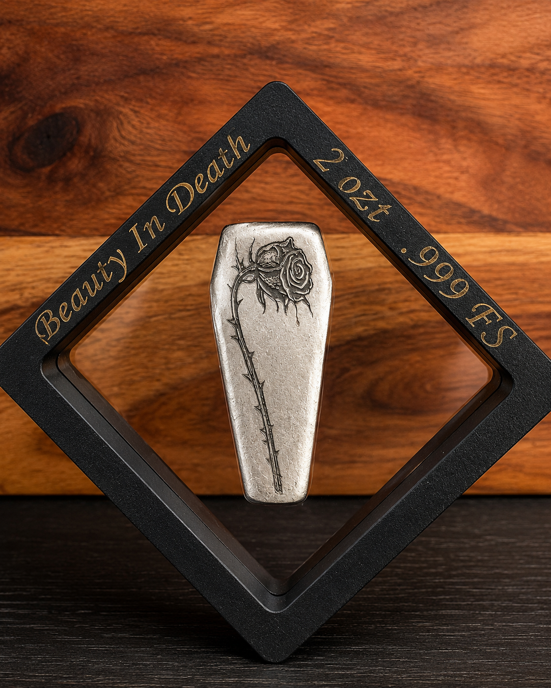 Beauty In Death Coffin Silver Bar | 2 ozt .999 Fine Silver | Hand Poured