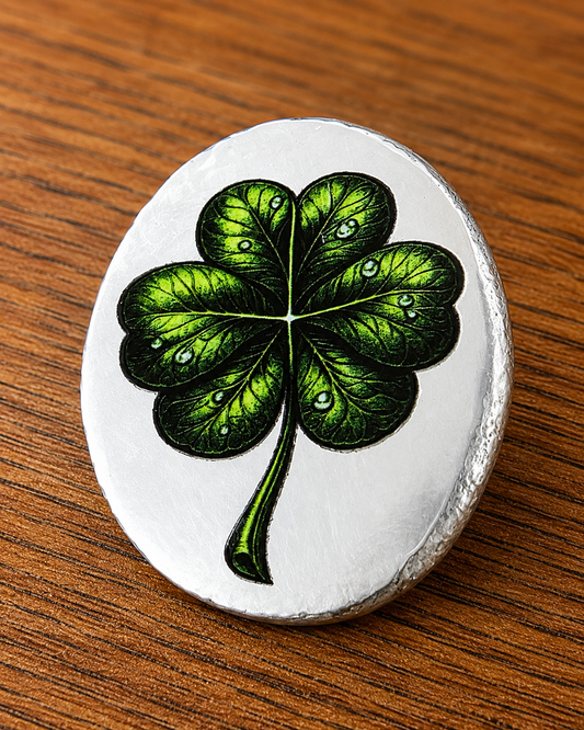 Stay Lucky – 2 Ozt .999 Fine Silver 3-D Colorized Round | Limited Mintage 75