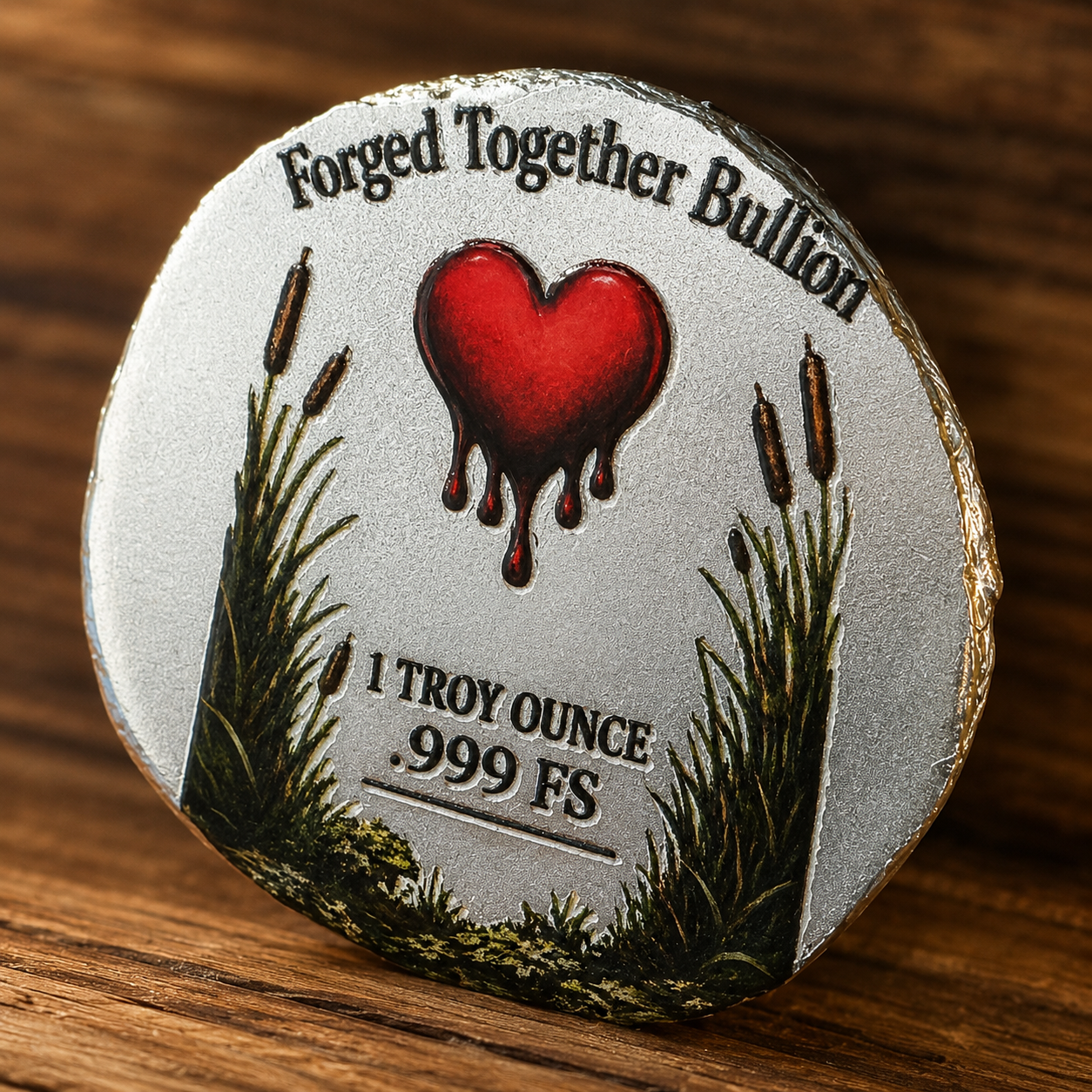 River Otter 1 Troy Ounce .999 Fine Silver 3-D Colorized Round