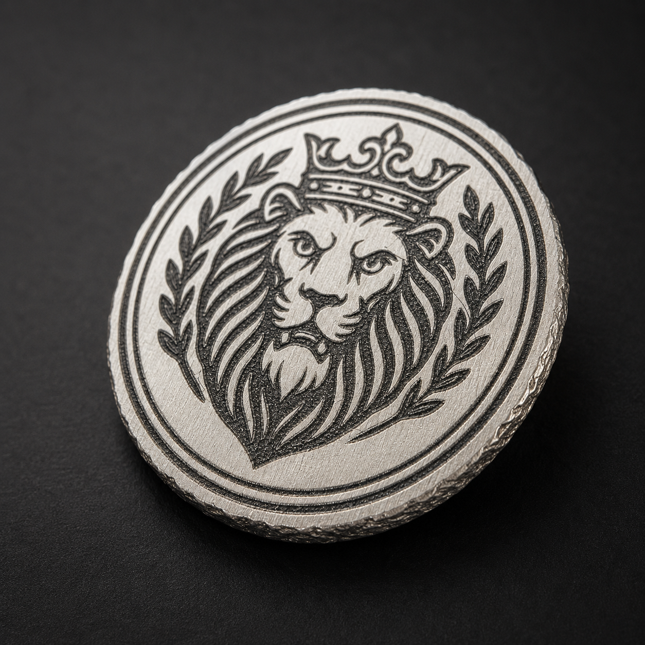 King of the Jungle 1 ozt Hand-Poured .999 Fine Silver Round