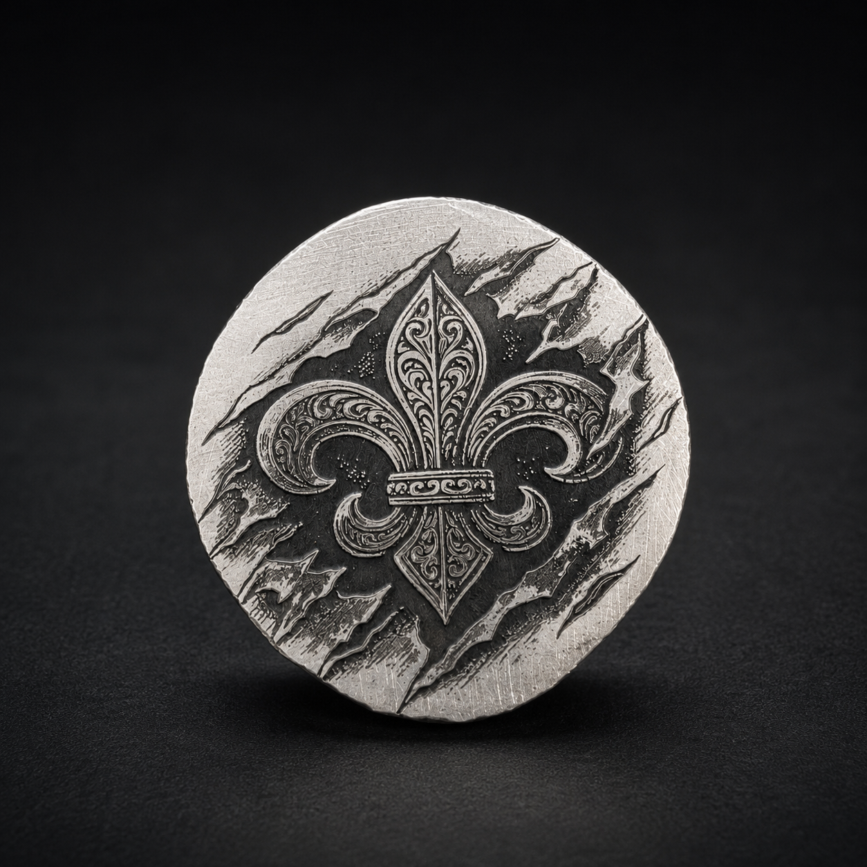 Fleur-de-Lis Silver Round | 1 ozt .999 Fine Silver | Hand Poured