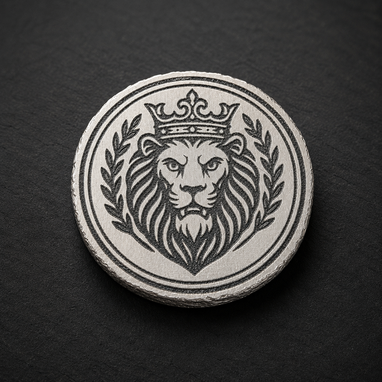 King of the Jungle 1 ozt Hand-Poured .999 Fine Silver Round