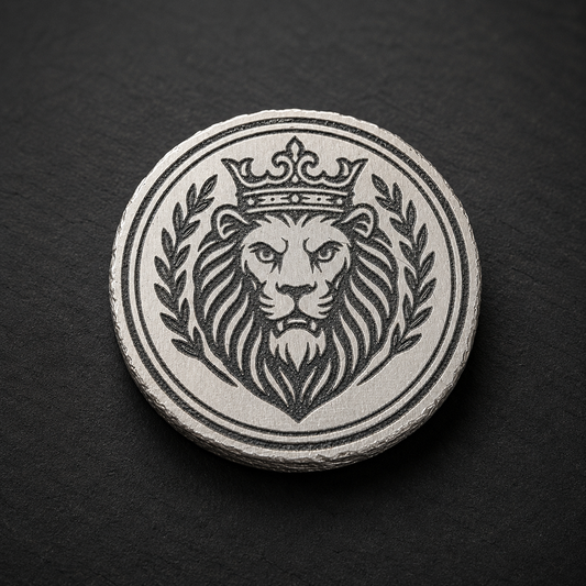 King of the Jungle 1 ozt Hand-Poured .999 Fine Silver Round