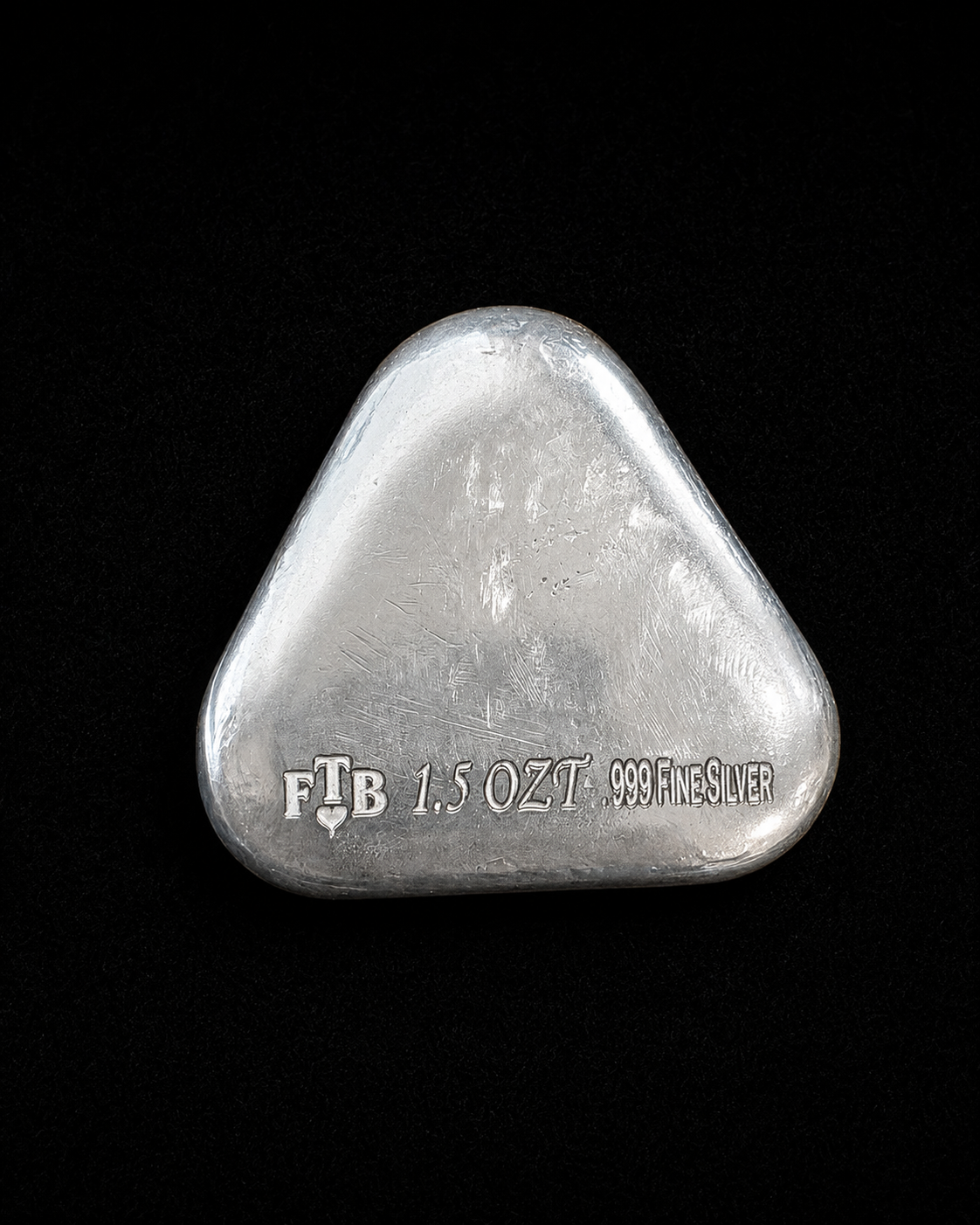 Celtic Triquetra 1.5 Troy Oz .999 Fine Silver Hand-Poured Triangle