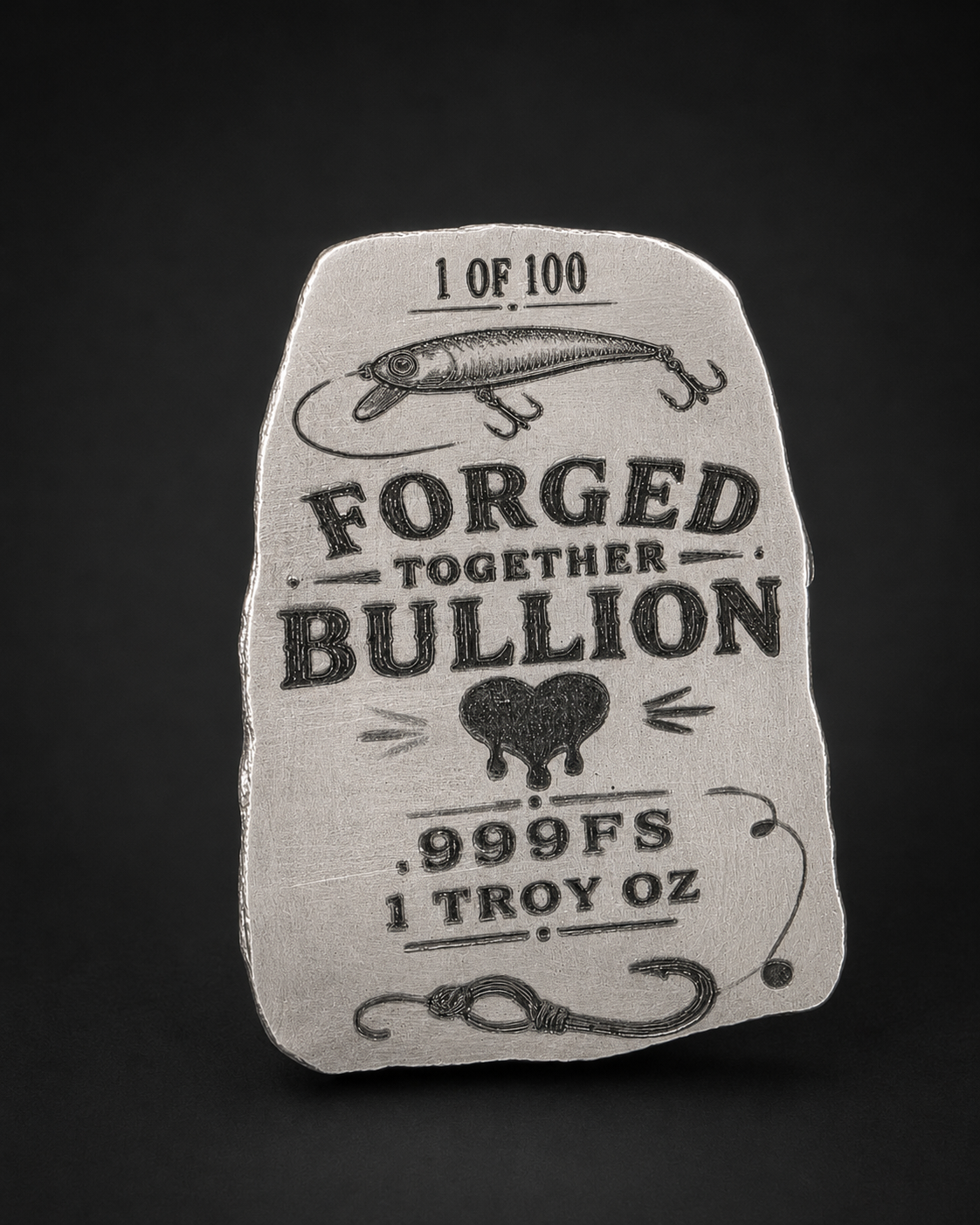 FTB First 3D Colorized Bass Art Bar | 1 Troy Oz .999 Fine Silver