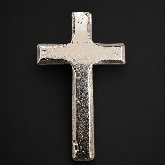 Hand-Poured Silver Cross | 4 ozt .999 Fine Silver | Limited Mintage of 50