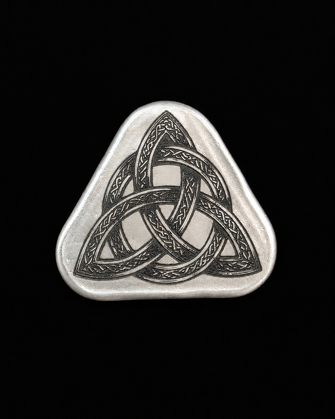 Celtic Triquetra 1.5 Troy Oz .999 Fine Silver Hand-Poured Triangle