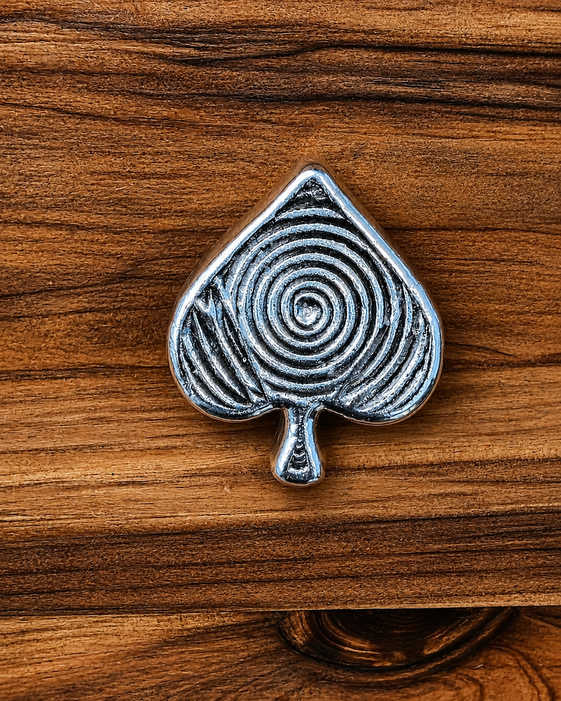 The Spade Card Suit Silver Bar | 2 ozt .999 Fine Silver | Hand Poured